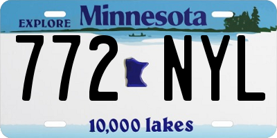MN license plate 772NYL