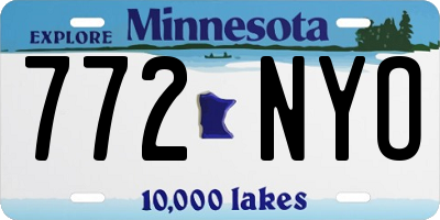 MN license plate 772NYO