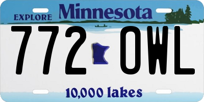 MN license plate 772OWL