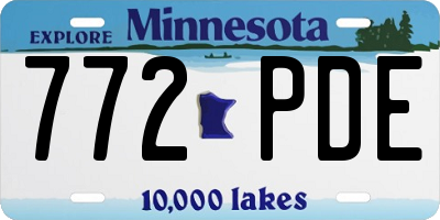 MN license plate 772PDE