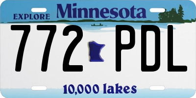 MN license plate 772PDL