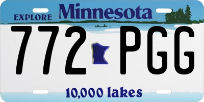 MN license plate 772PGG