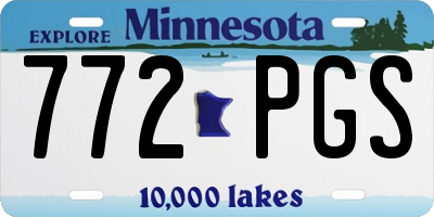 MN license plate 772PGS
