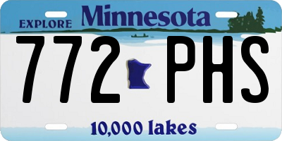 MN license plate 772PHS