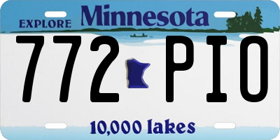 MN license plate 772PIO