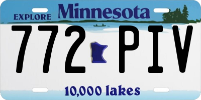 MN license plate 772PIV
