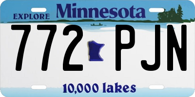 MN license plate 772PJN