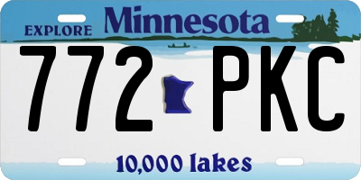 MN license plate 772PKC