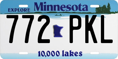 MN license plate 772PKL