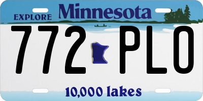 MN license plate 772PLO