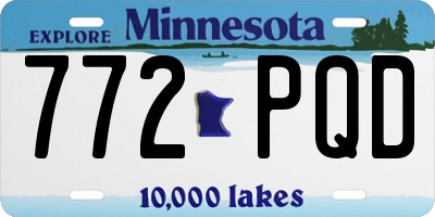 MN license plate 772PQD
