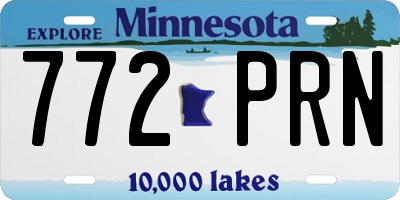 MN license plate 772PRN