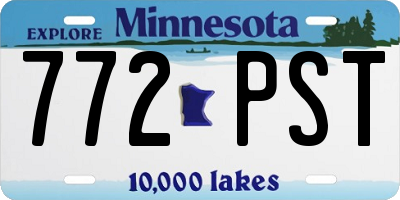 MN license plate 772PST