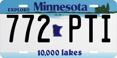 MN license plate 772PTI