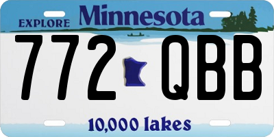 MN license plate 772QBB