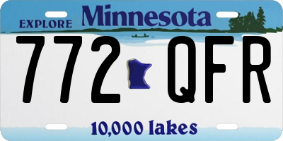 MN license plate 772QFR