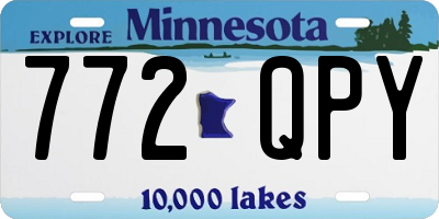 MN license plate 772QPY