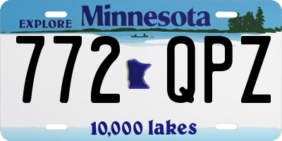 MN license plate 772QPZ