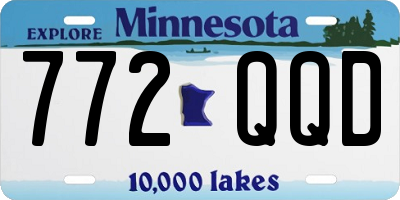 MN license plate 772QQD