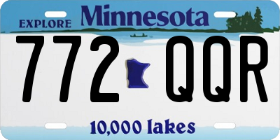 MN license plate 772QQR