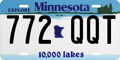 MN license plate 772QQT