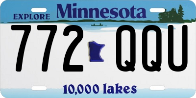 MN license plate 772QQU
