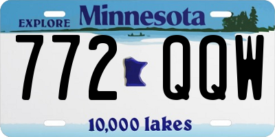 MN license plate 772QQW