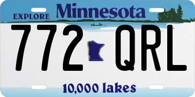 MN license plate 772QRL