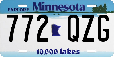 MN license plate 772QZG