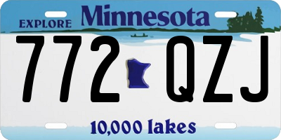 MN license plate 772QZJ