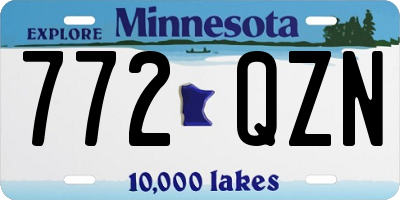 MN license plate 772QZN