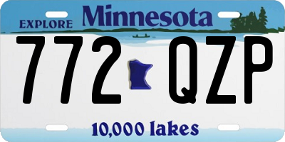 MN license plate 772QZP