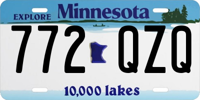 MN license plate 772QZQ