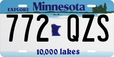 MN license plate 772QZS