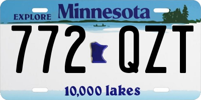 MN license plate 772QZT