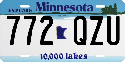 MN license plate 772QZU