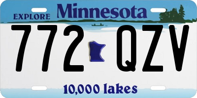 MN license plate 772QZV