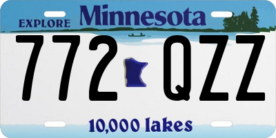 MN license plate 772QZZ