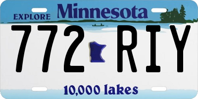 MN license plate 772RIY