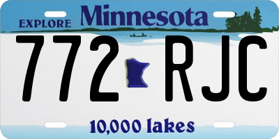 MN license plate 772RJC