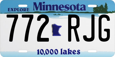 MN license plate 772RJG