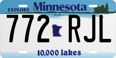 MN license plate 772RJL