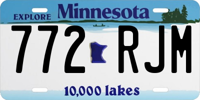 MN license plate 772RJM