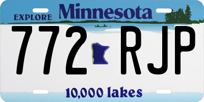 MN license plate 772RJP