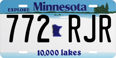 MN license plate 772RJR