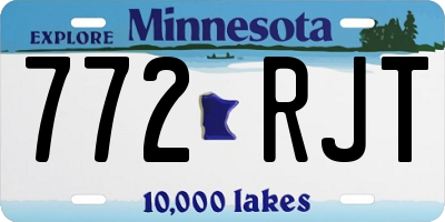 MN license plate 772RJT