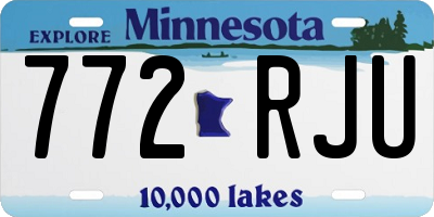 MN license plate 772RJU