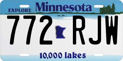 MN license plate 772RJW