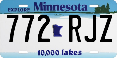 MN license plate 772RJZ
