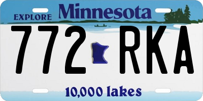 MN license plate 772RKA